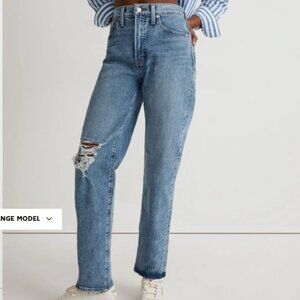 Madewell - Perfect Vintage Straight Jean (Knee-Rip Edition)